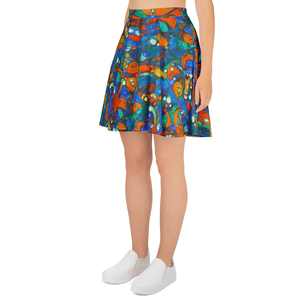 Liquid Ember on Skater Skirt — Left