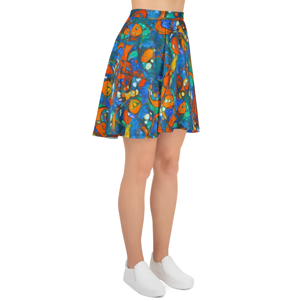 Liquid Ember on Skater Skirt — Right