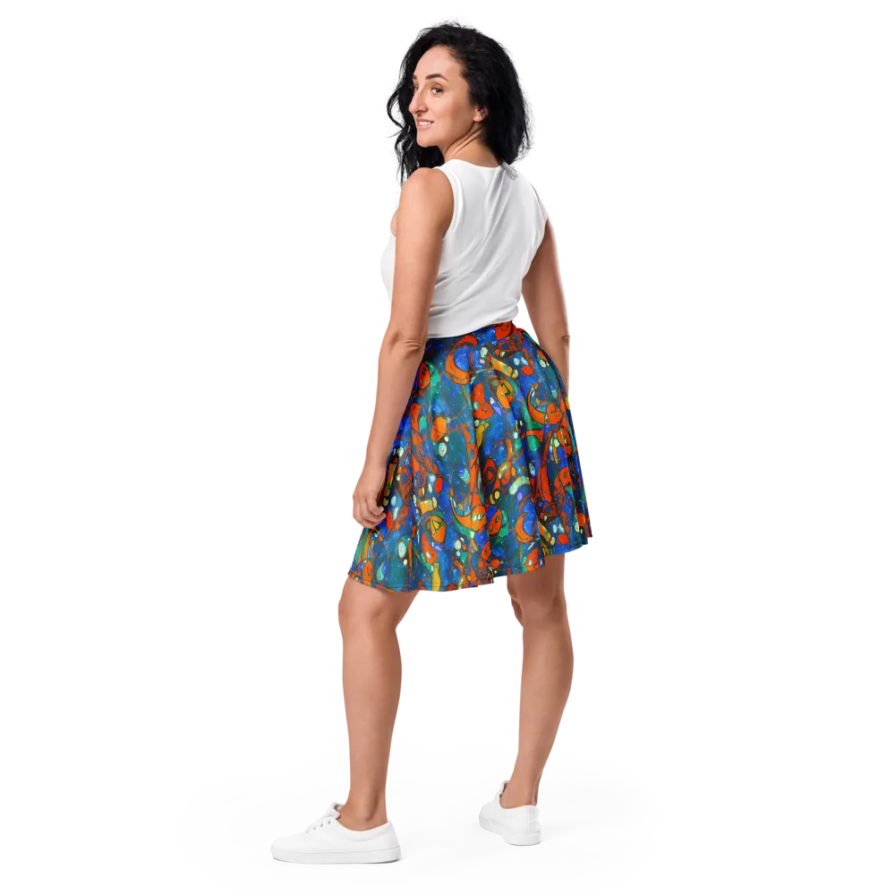 Liquid Ember on Skater Skirt — Back