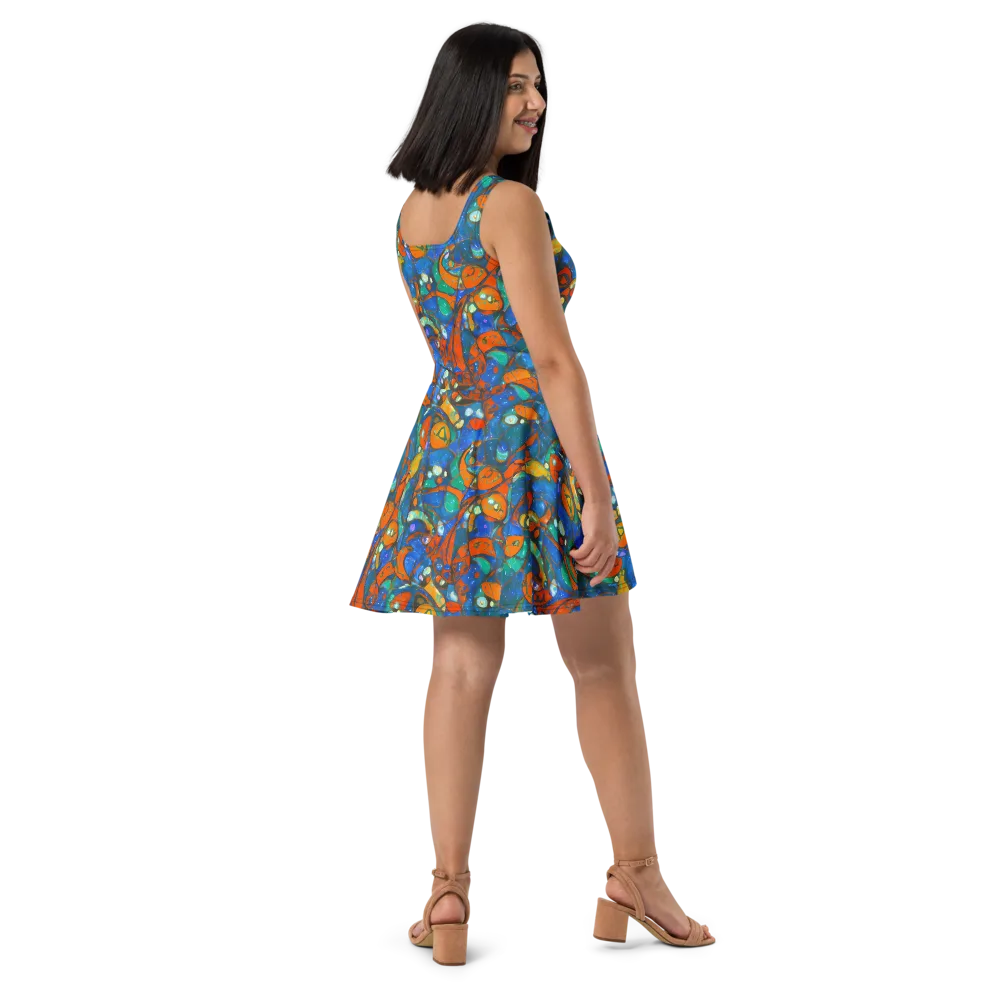 Liquid Ember on Skater Dress — Right
