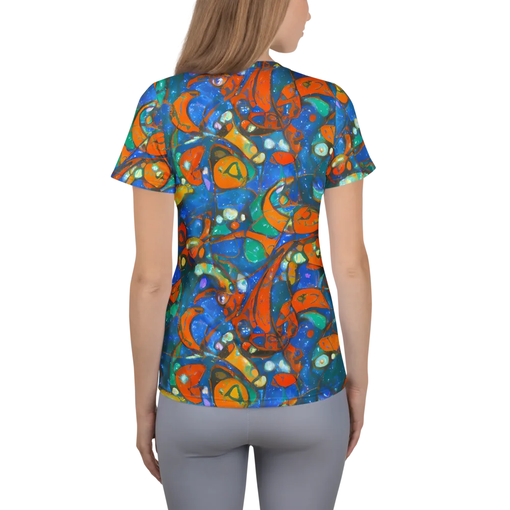 Liquid Ember on Women's Athletic T-Shirt — Back