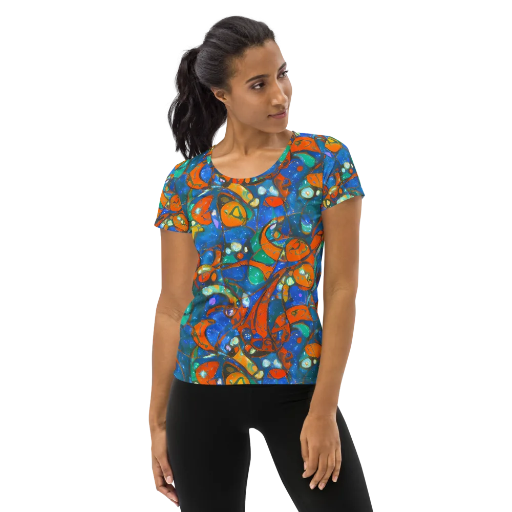 Liquid Ember on Women's Athletic T-Shirt — Front