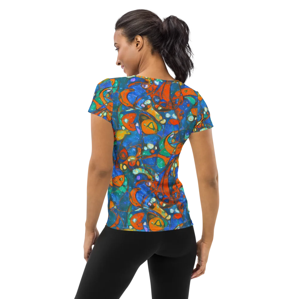 Liquid Ember on Women's Athletic T-Shirt — Back