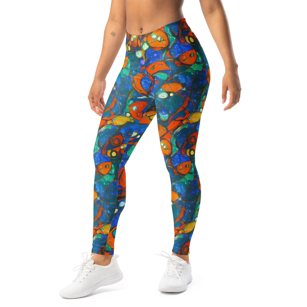 Liquid Ember on Leggings — Left Front