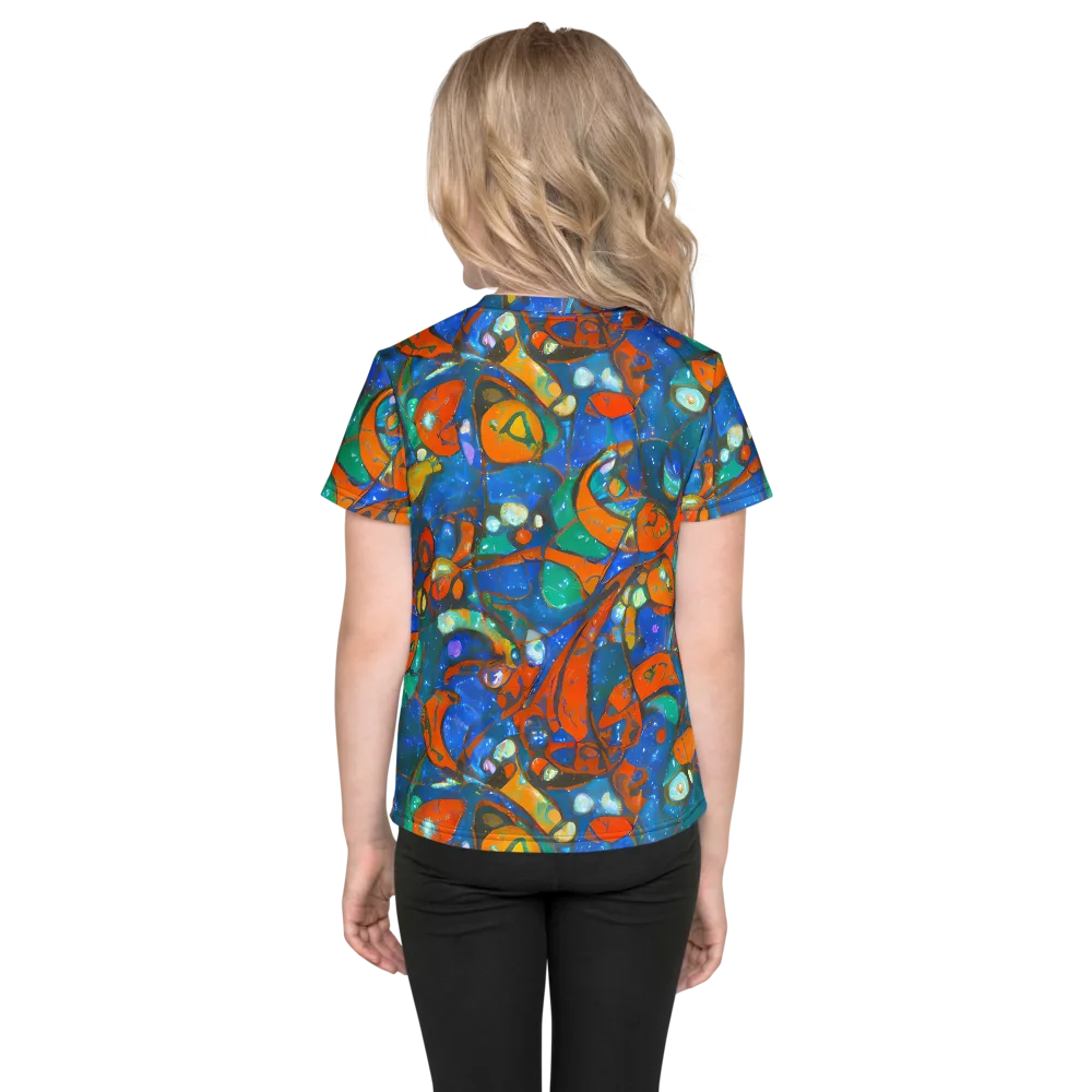 Liquid Ember on Kids Crew Neck T-Shirt — Back