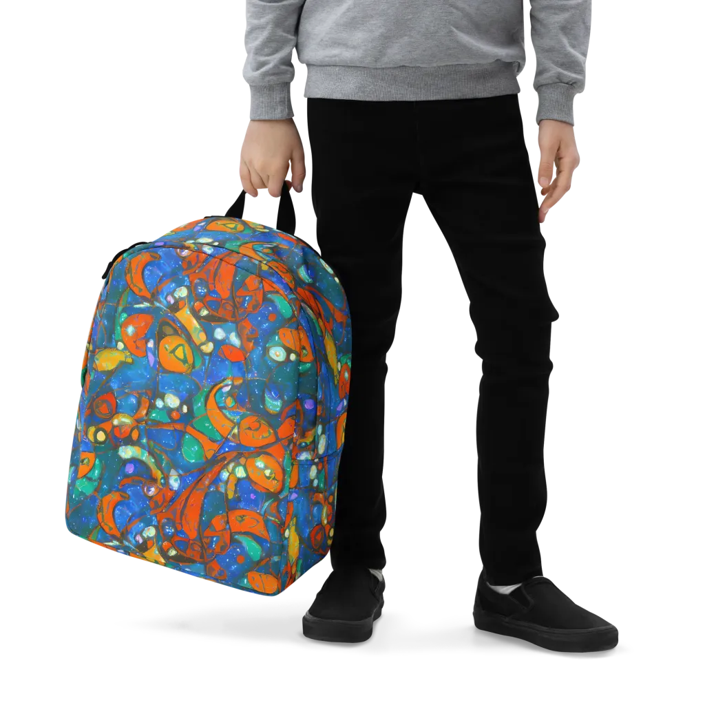 Liquid Ember on Minimalist Backpack — Zoomed-in