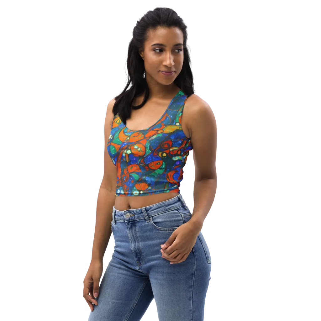 Liquid Ember on Crop Top — Left Front