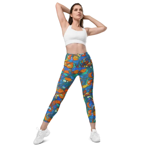 Liquid Ember on a Leggings with Pockets