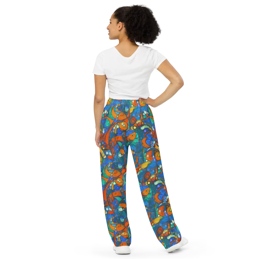 Liquid Ember on Wide-Leg Pants — Back