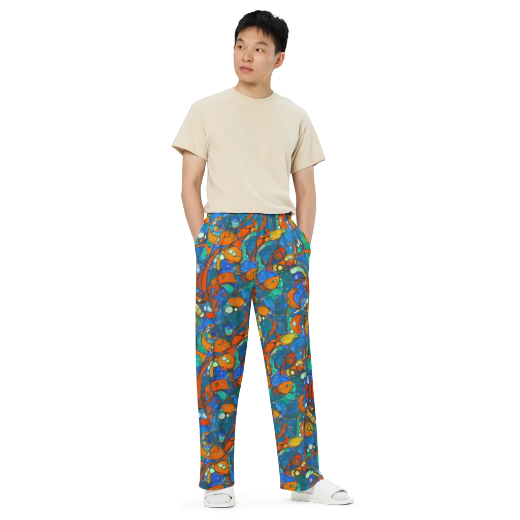 Liquid Ember on Wide-Leg Pants — Front
