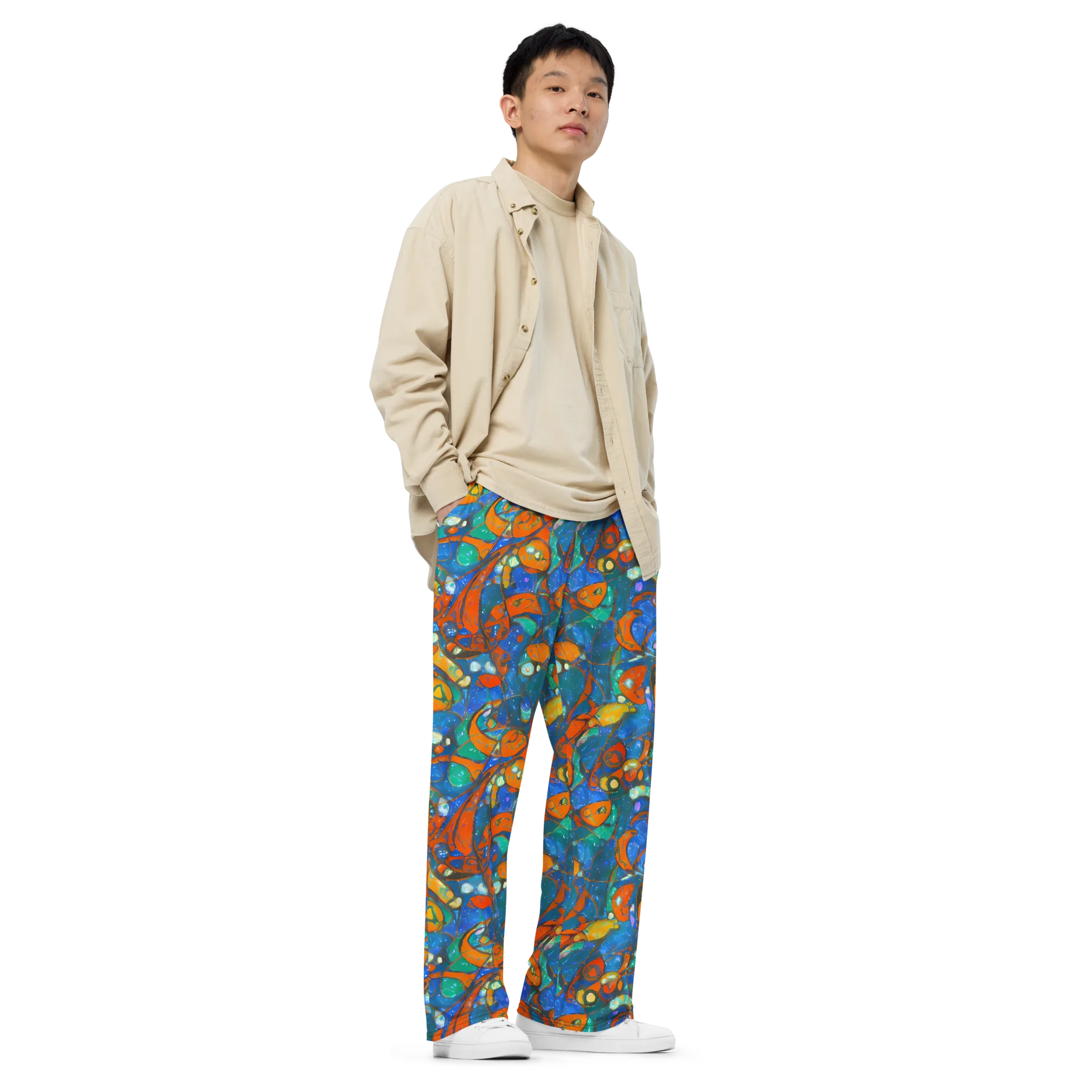 Liquid Ember on Wide-Leg Pants — Right Front