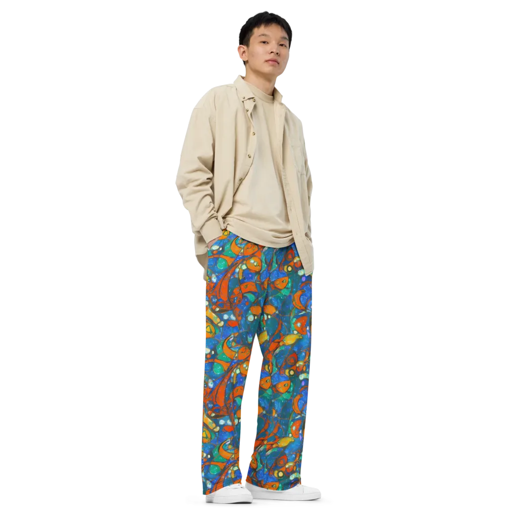 Liquid Ember on Wide-Leg Pants — Right Front