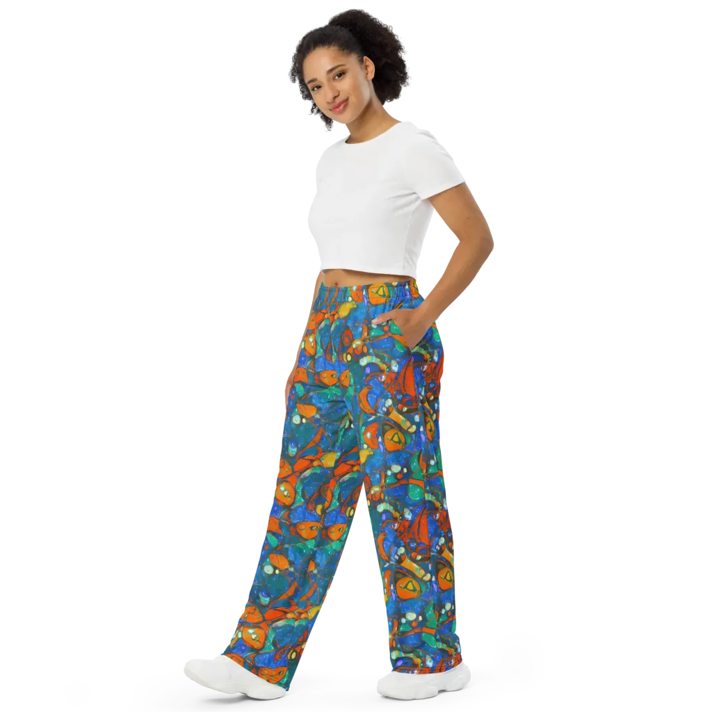 Liquid Ember on Wide-Leg Pants — Left Front