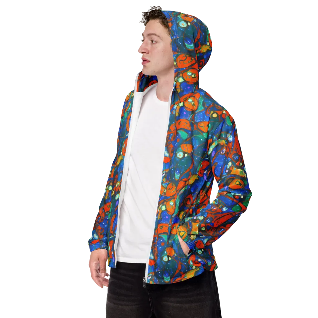 Liquid Ember on Men's Windbreaker — Left Front