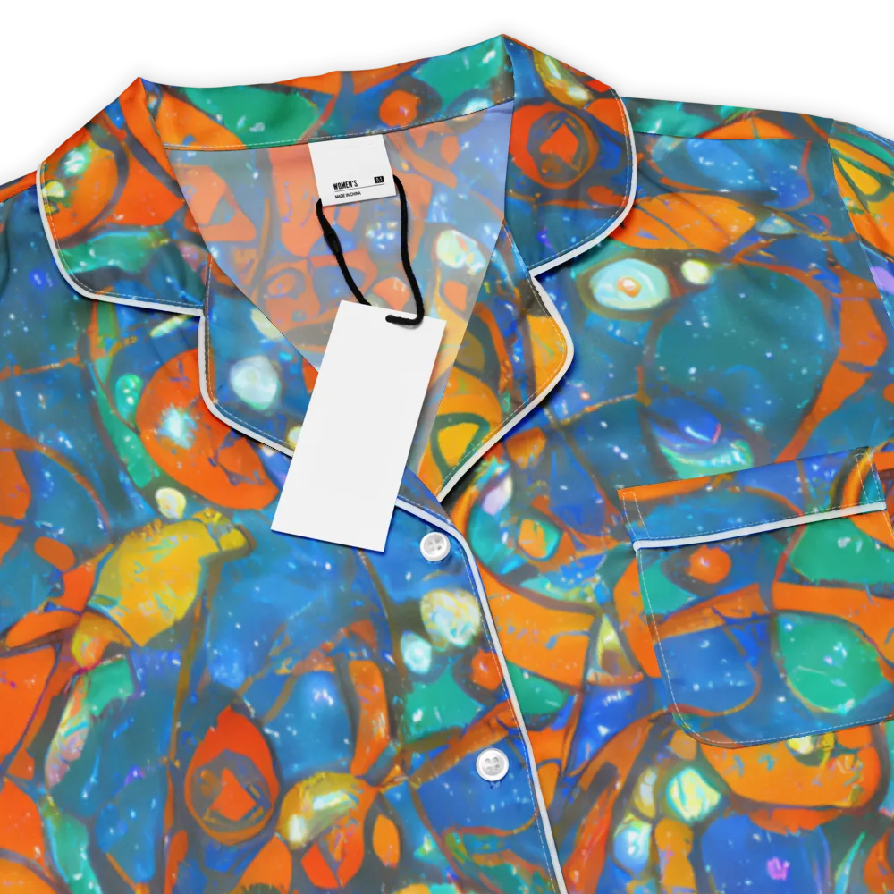 Liquid Ember on Women's Short Sleeve Pajama Top — Product details