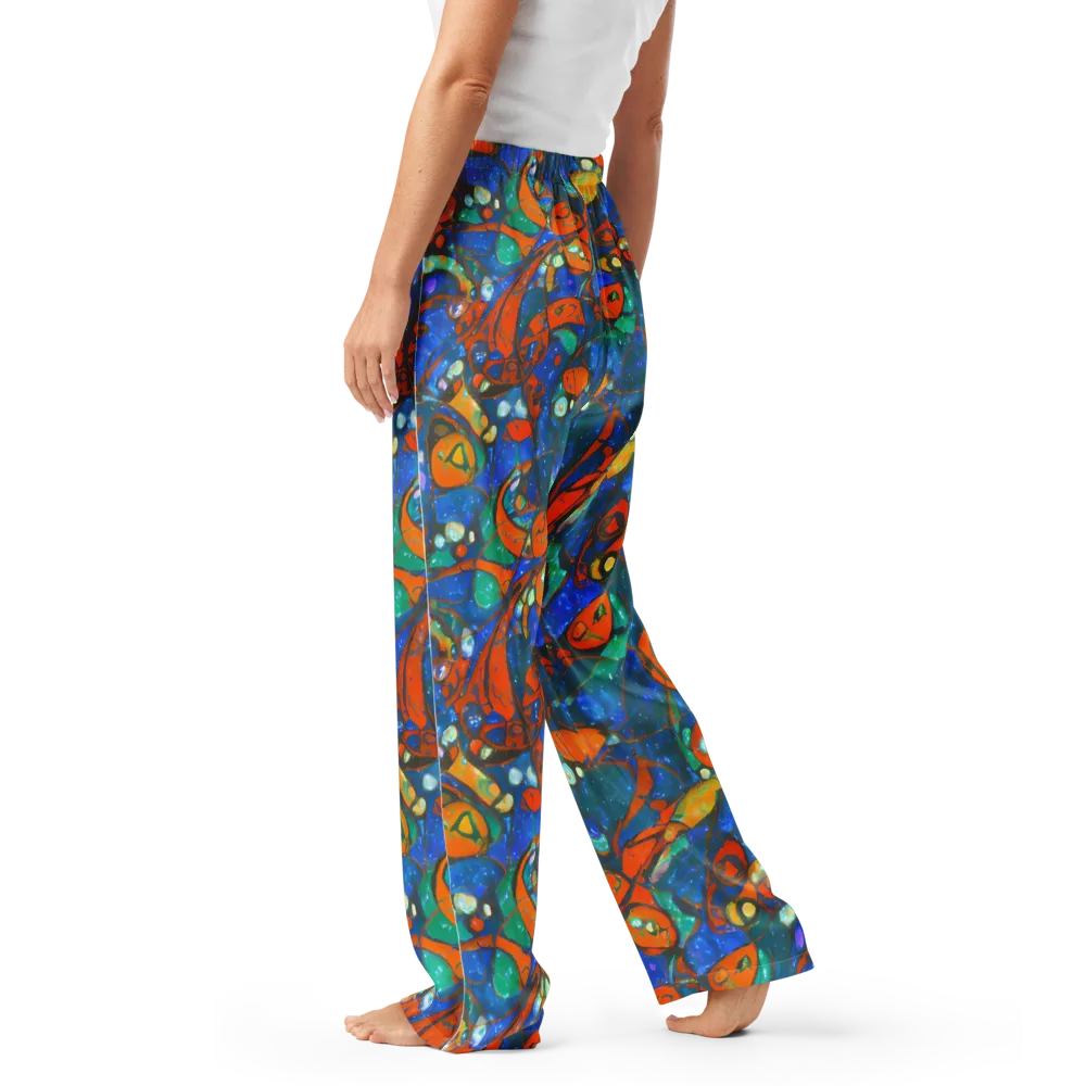 Liquid Ember on Women's Pajama Pants — Left
