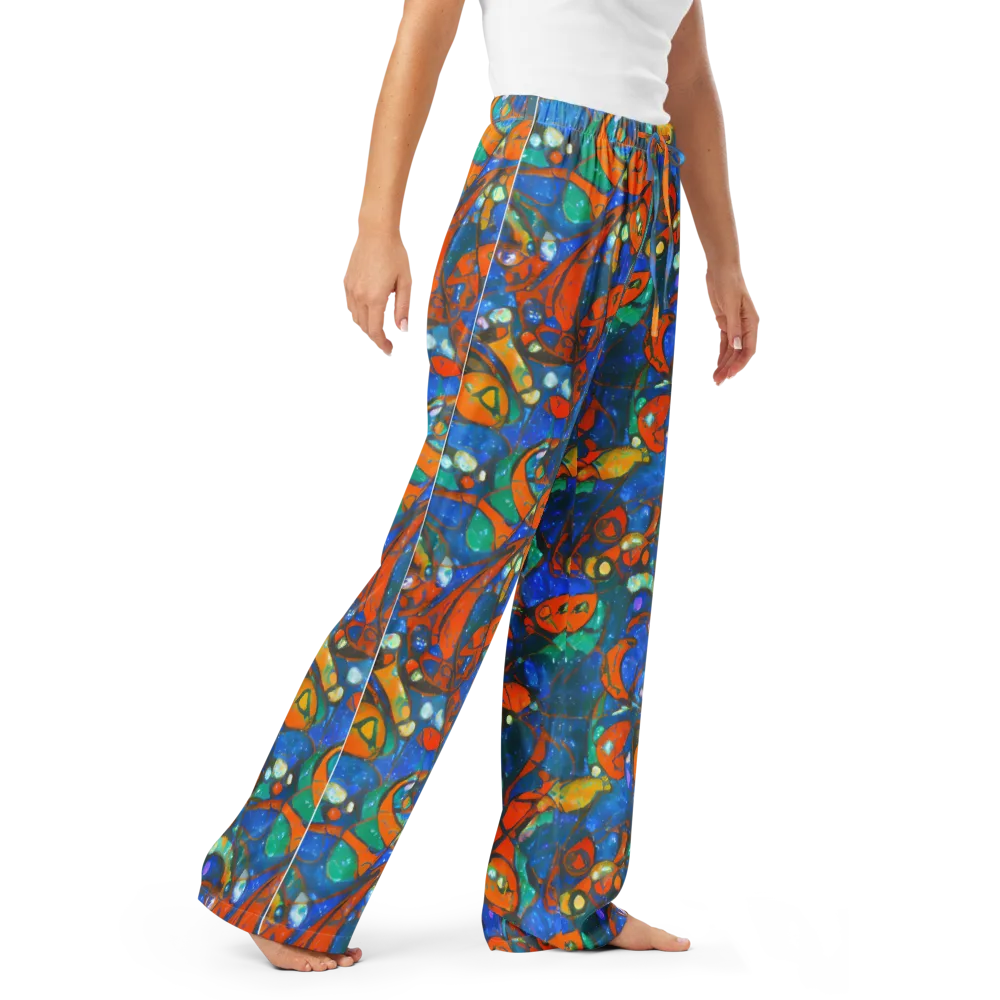 Liquid Ember on Women's Pajama Pants — Right Front