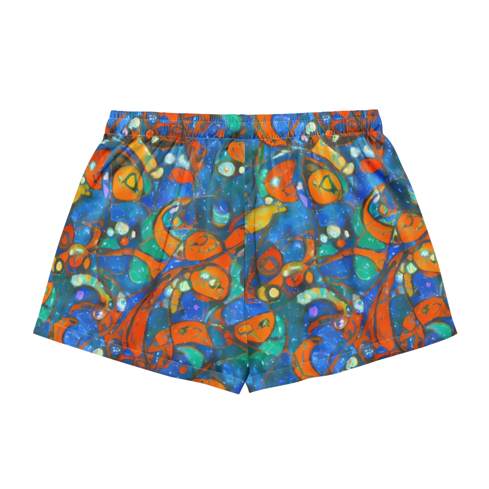 Liquid Ember on Women's Pajama Shorts — Back