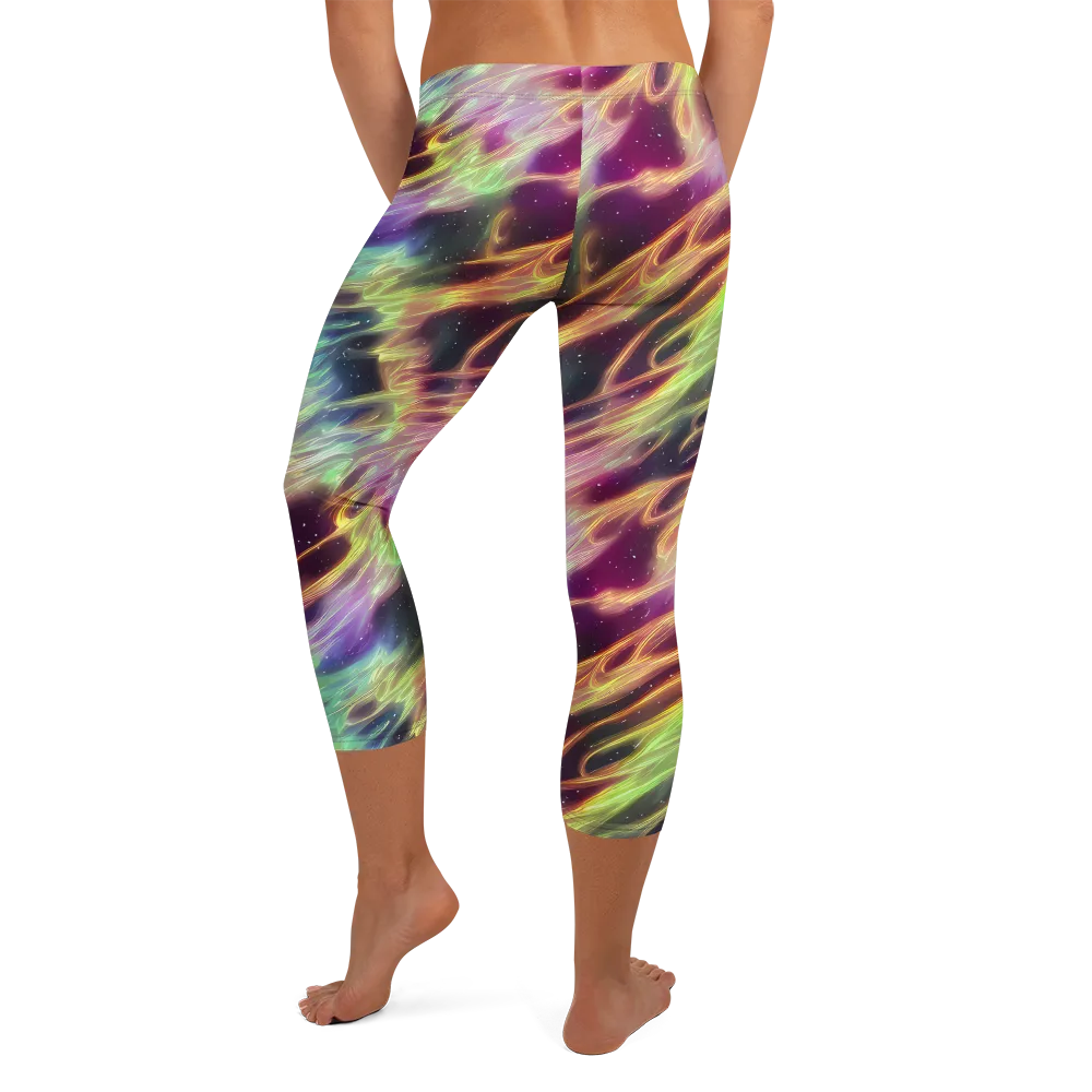Supernova Silk on Capri Leggings — Back