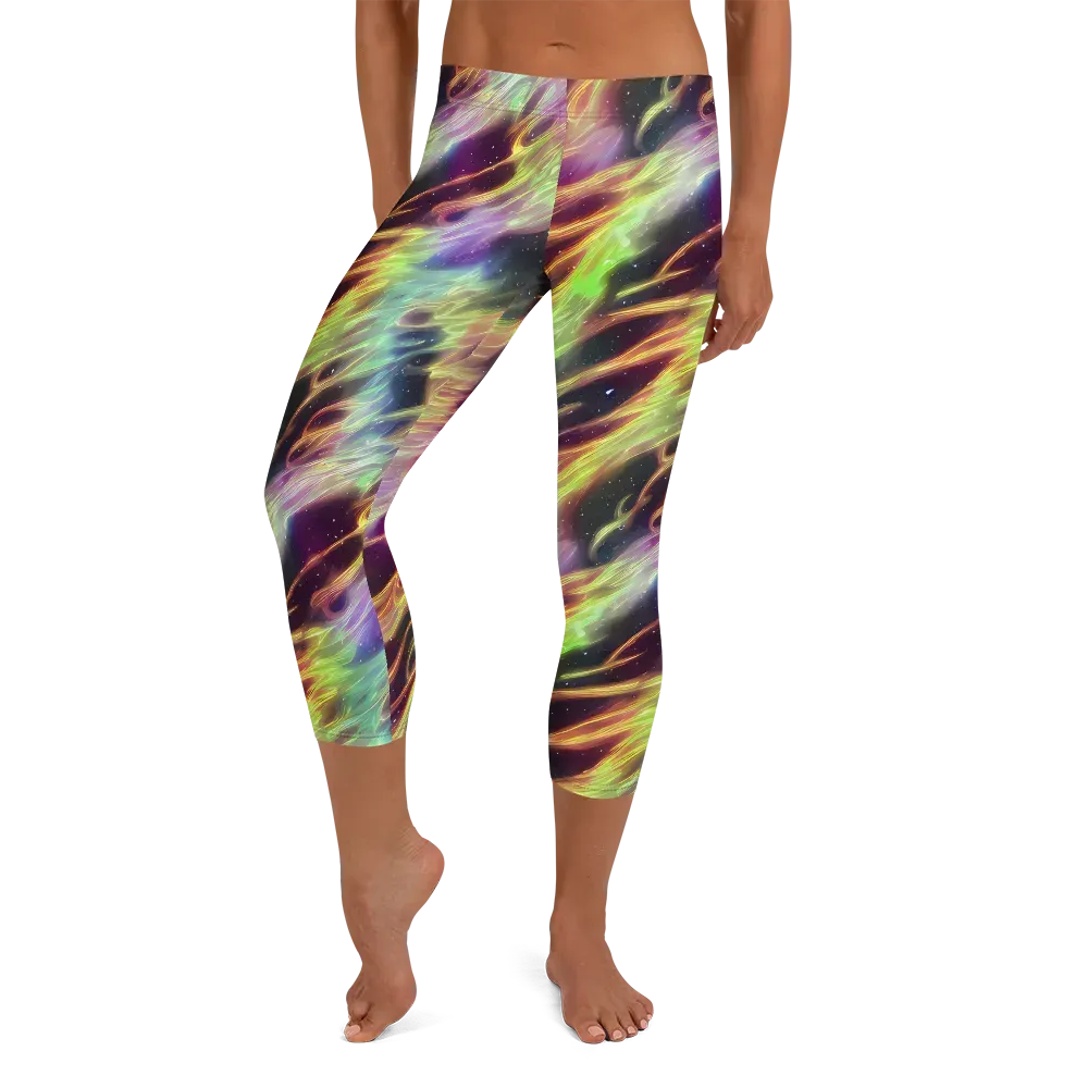 Supernova Silk on Capri Leggings — Front