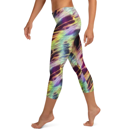 Supernova Silk on a Capri Leggings