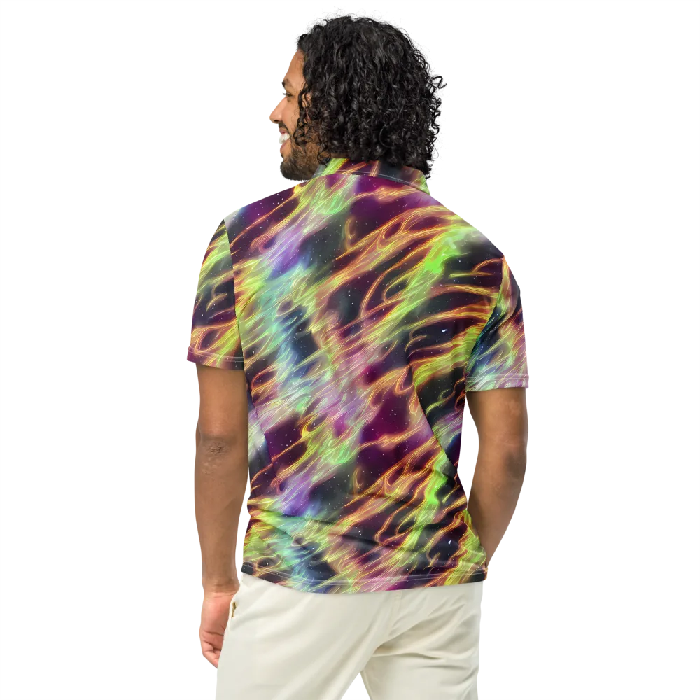 Supernova Silk on Men's Slim Fit Polo Shirt — Back