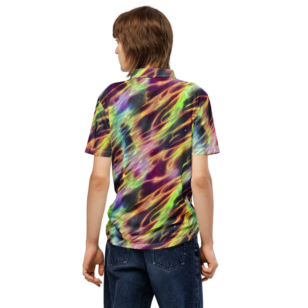 Supernova Silk on Men's Slim Fit Polo Shirt — Back