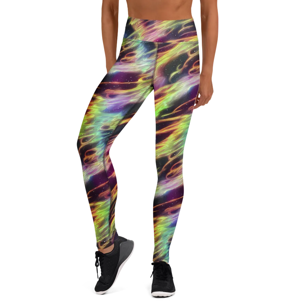 Supernova Silk on Yoga Leggings — Front