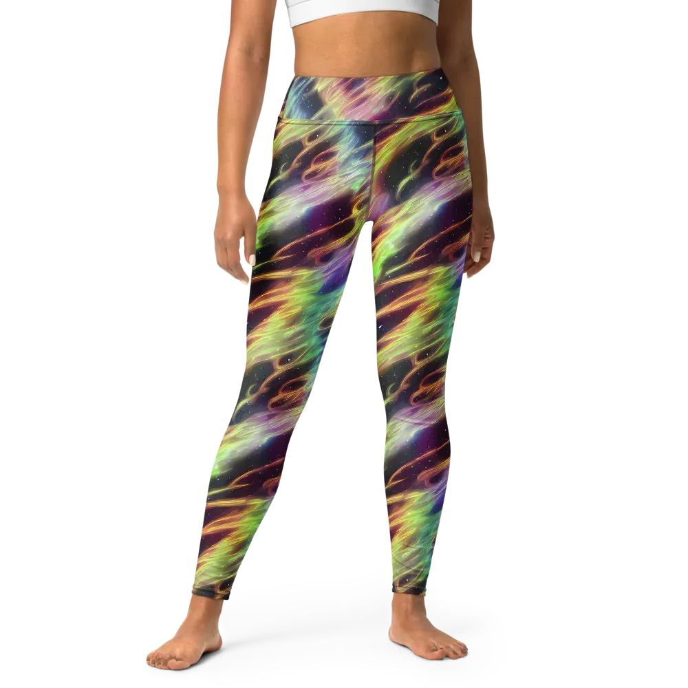 Supernova Silk on Yoga Leggings — Front