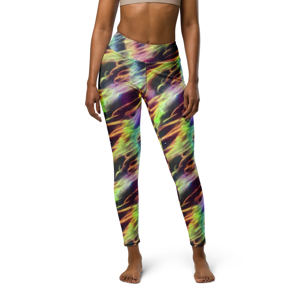 Supernova Silk on Yoga Leggings — Front