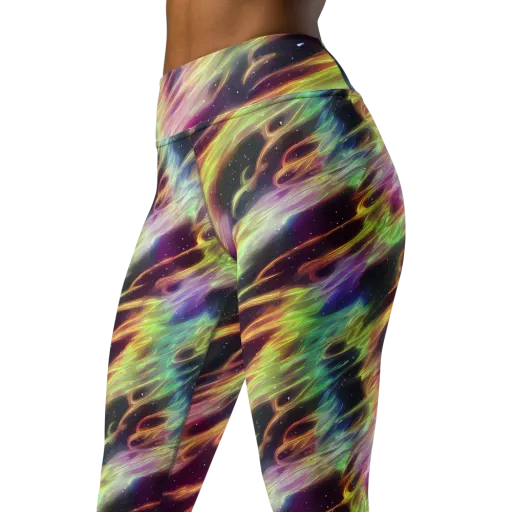 Supernova Silk on a Yoga Leggings