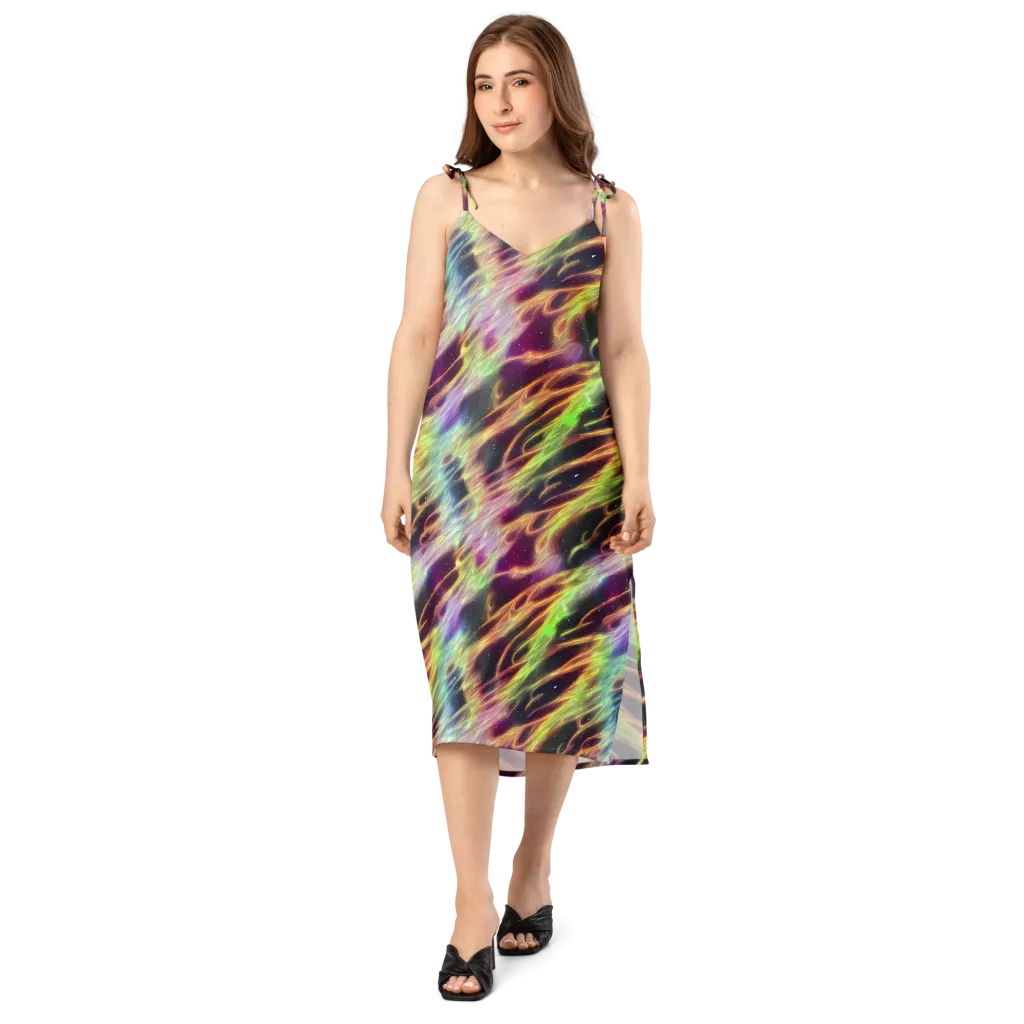 Supernova Silk on Slip Dress — Front
