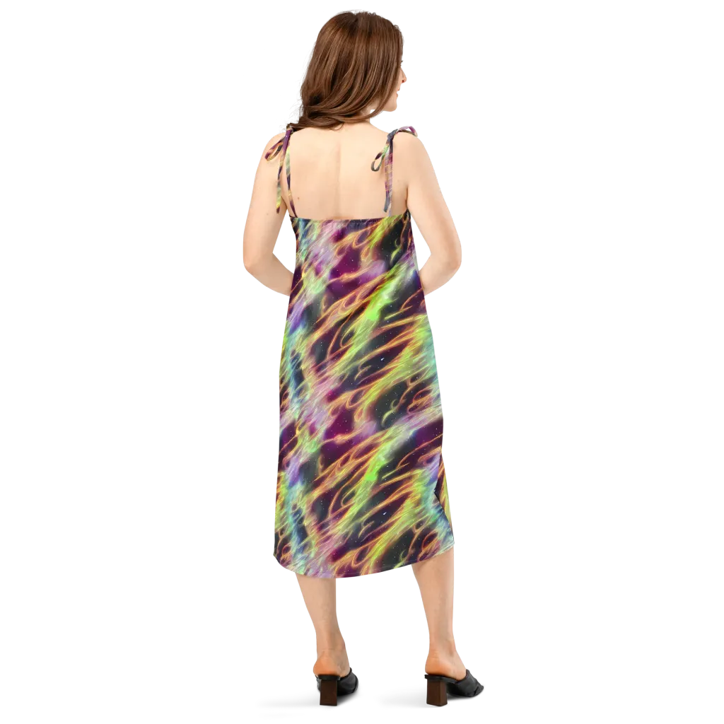 Supernova Silk on Slip Dress — Back