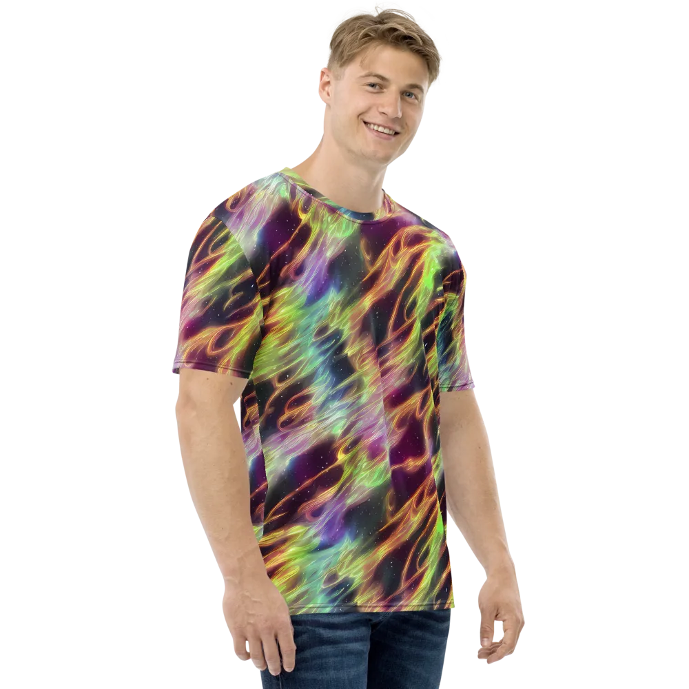 Supernova Silk on Men's Crew Neck T-Shirt — Right