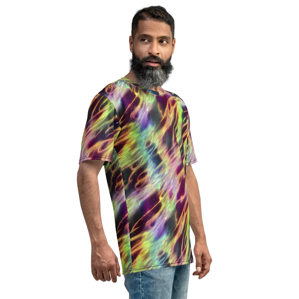 Supernova Silk on Men's Crew Neck T-Shirt — Right