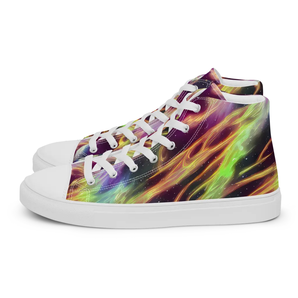 Supernova Silk on Men's High Top Canvas Shoes — Left