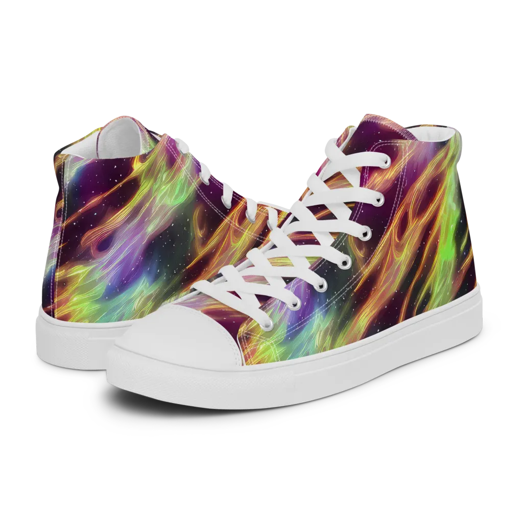 Supernova Silk on Men's High Top Canvas Shoes — Left