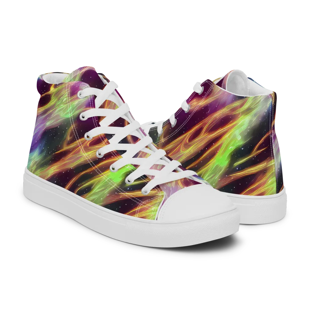 Supernova Silk on Men's High Top Canvas Shoes — Right