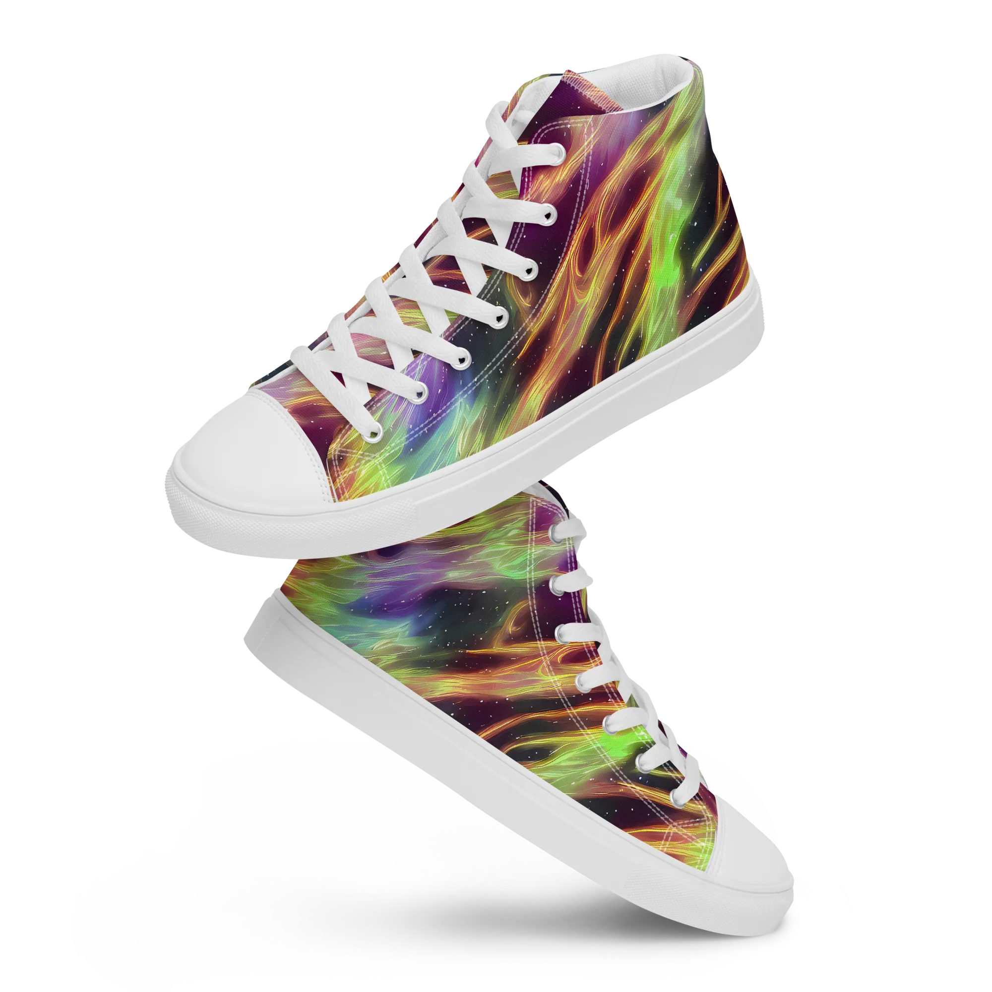 Supernova Silk on Men's High Top Canvas Shoes — Front