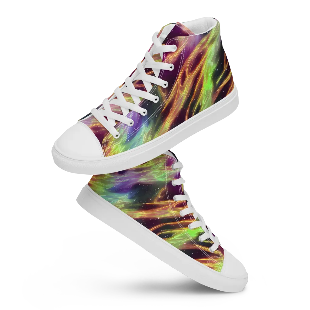 Supernova Silk on Men's High Top Canvas Shoes — Front