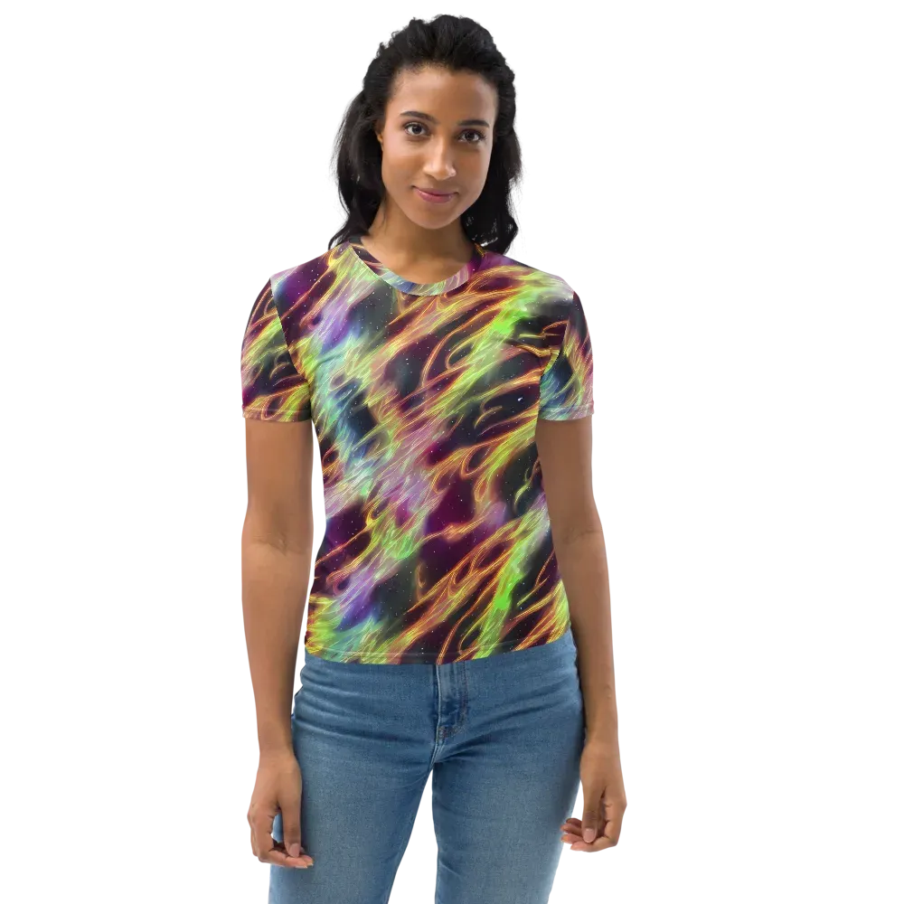 Supernova Silk on Women's Crew Neck T-Shirt — Front
