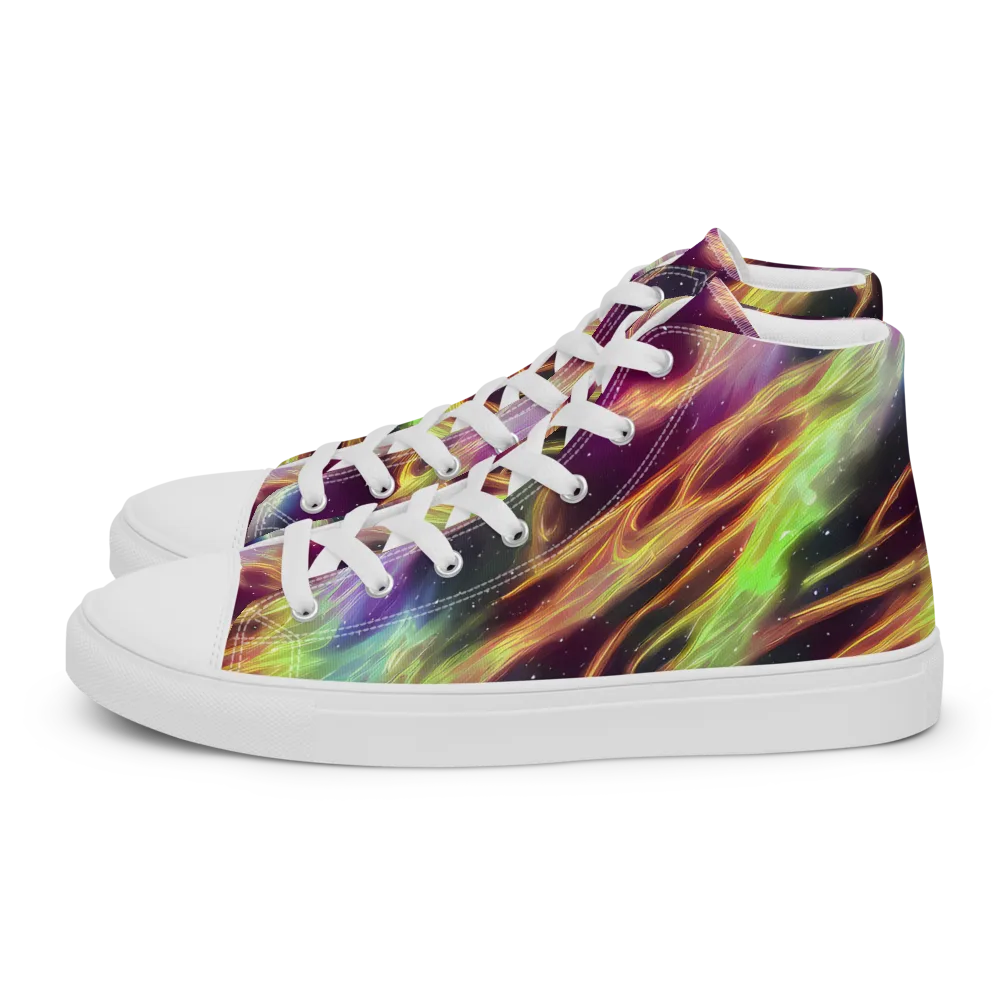 Supernova Silk on Women's High Top Canvas Shoes — Left
