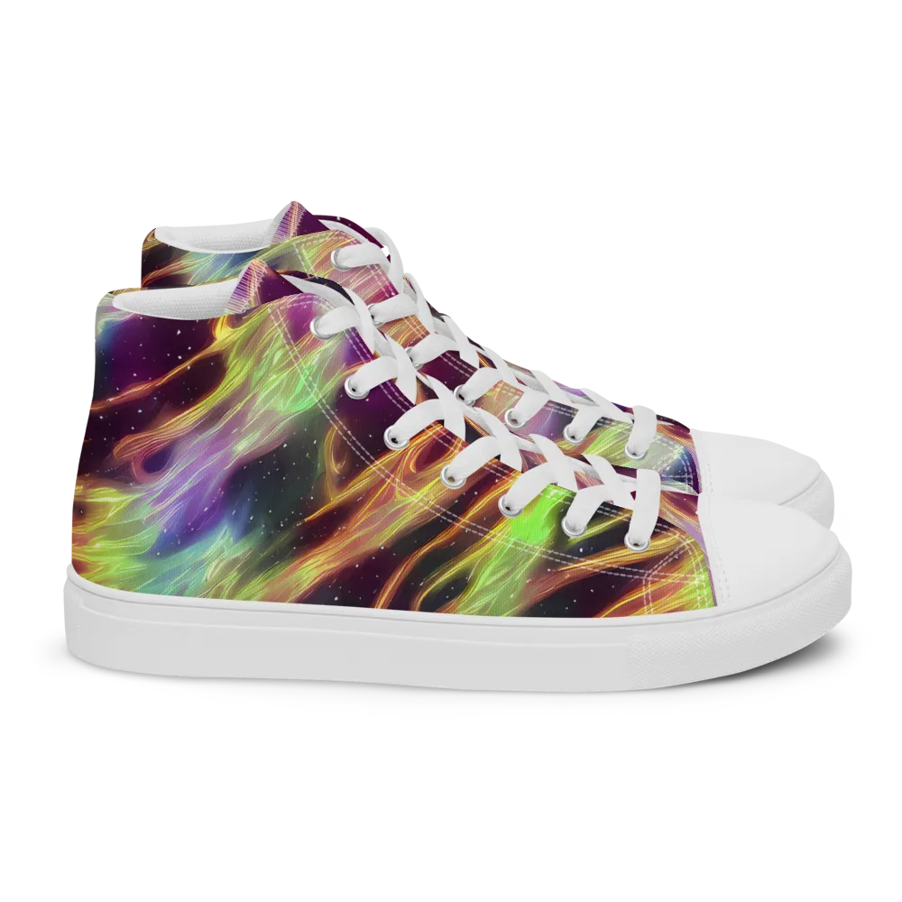 Supernova Silk on Women's High Top Canvas Shoes — Right