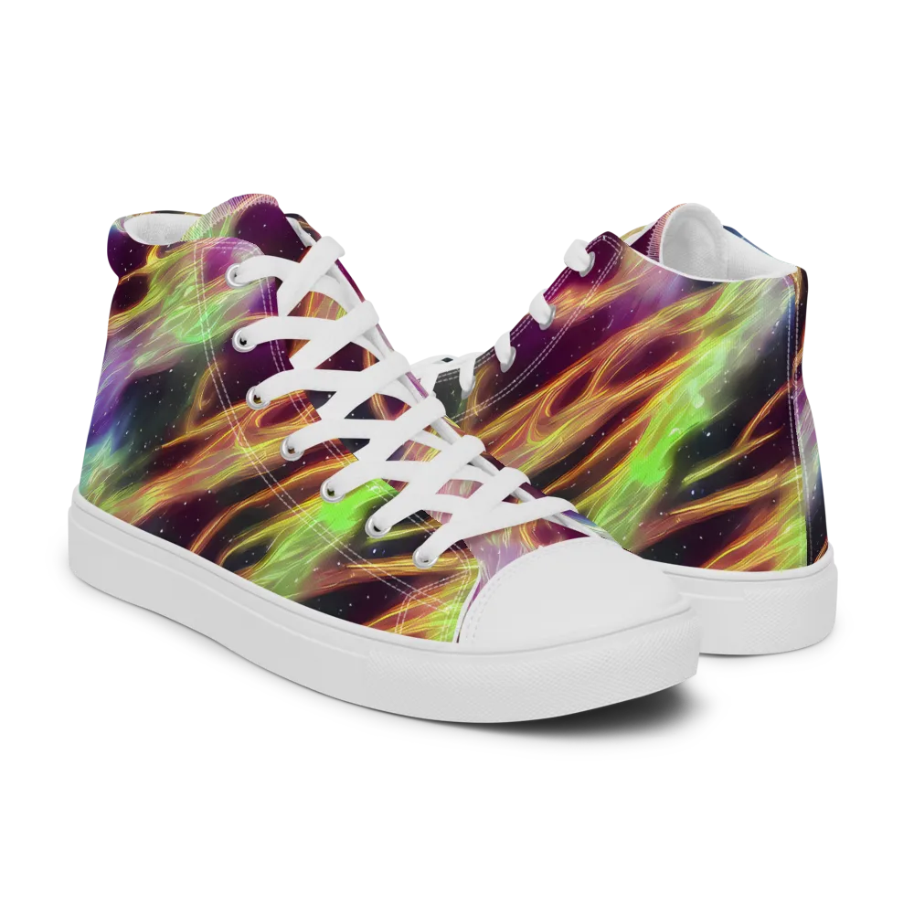Supernova Silk on Women's High Top Canvas Shoes — Right