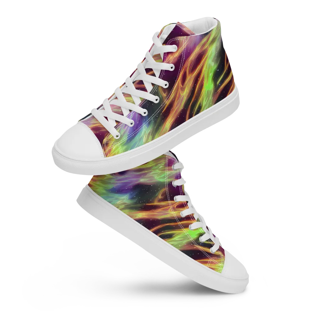 Supernova Silk on Women's High Top Canvas Shoes — Front