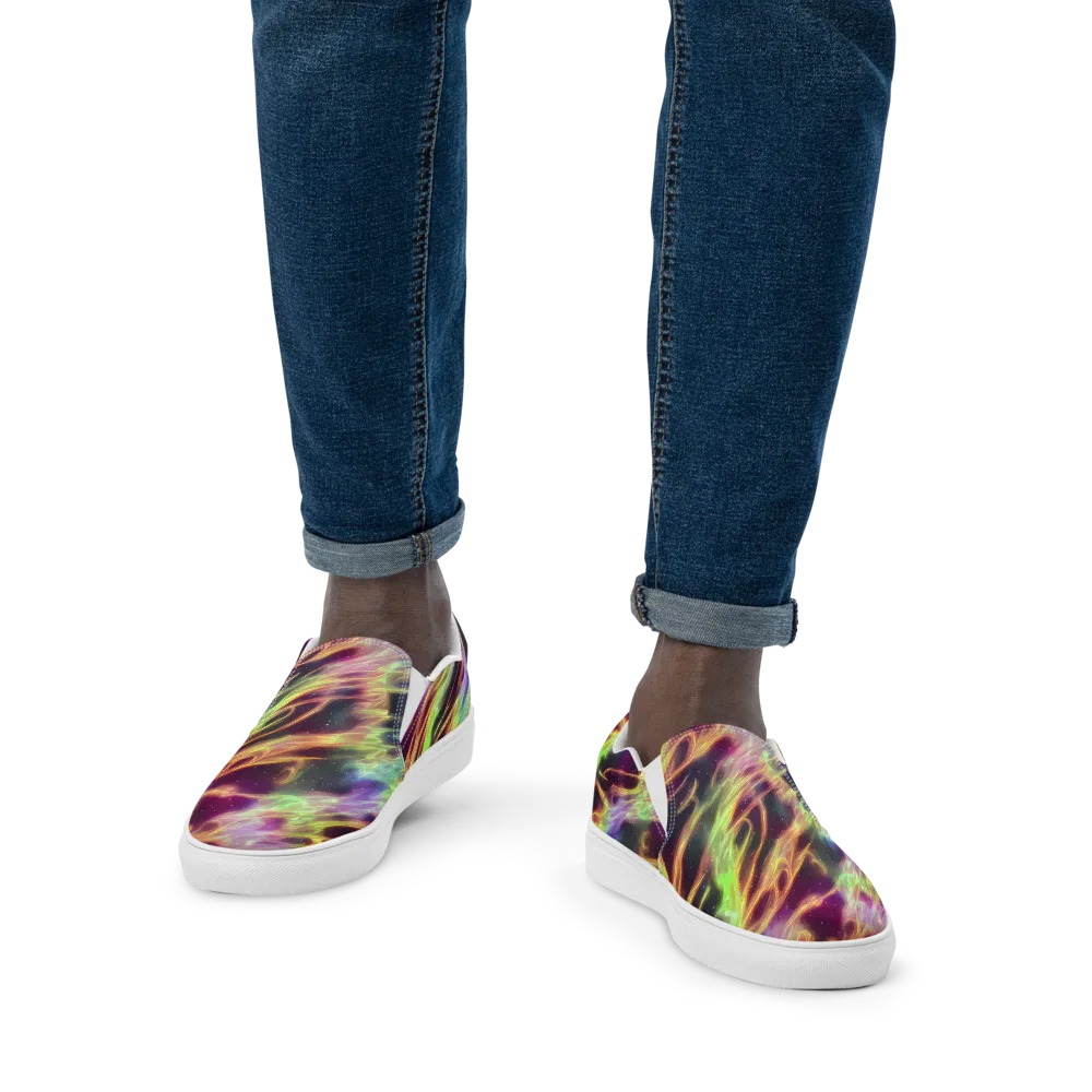 Supernova Silk on Men's Slip-On Canvas Shoes — Front