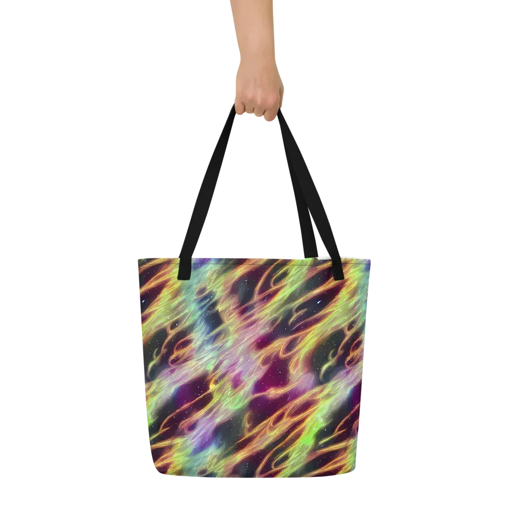 Supernova Silk on Large Tote Bag W/ Pocket — Front