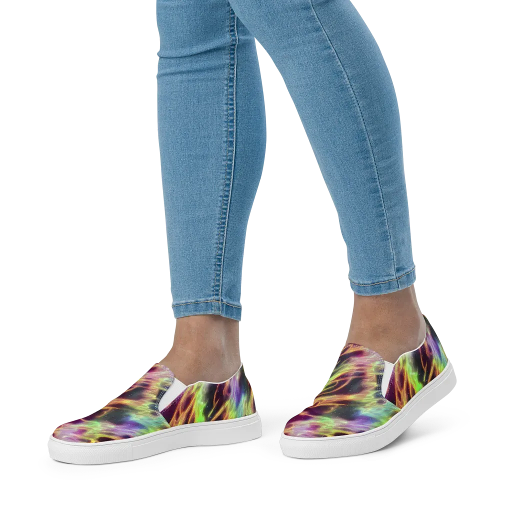 Supernova Silk on Women's Slip-On Canvas Shoes — Front