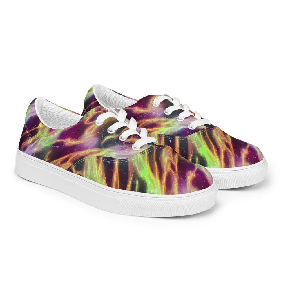 Supernova Silk on Men's Lace-Up Canvas Shoes — Right Front