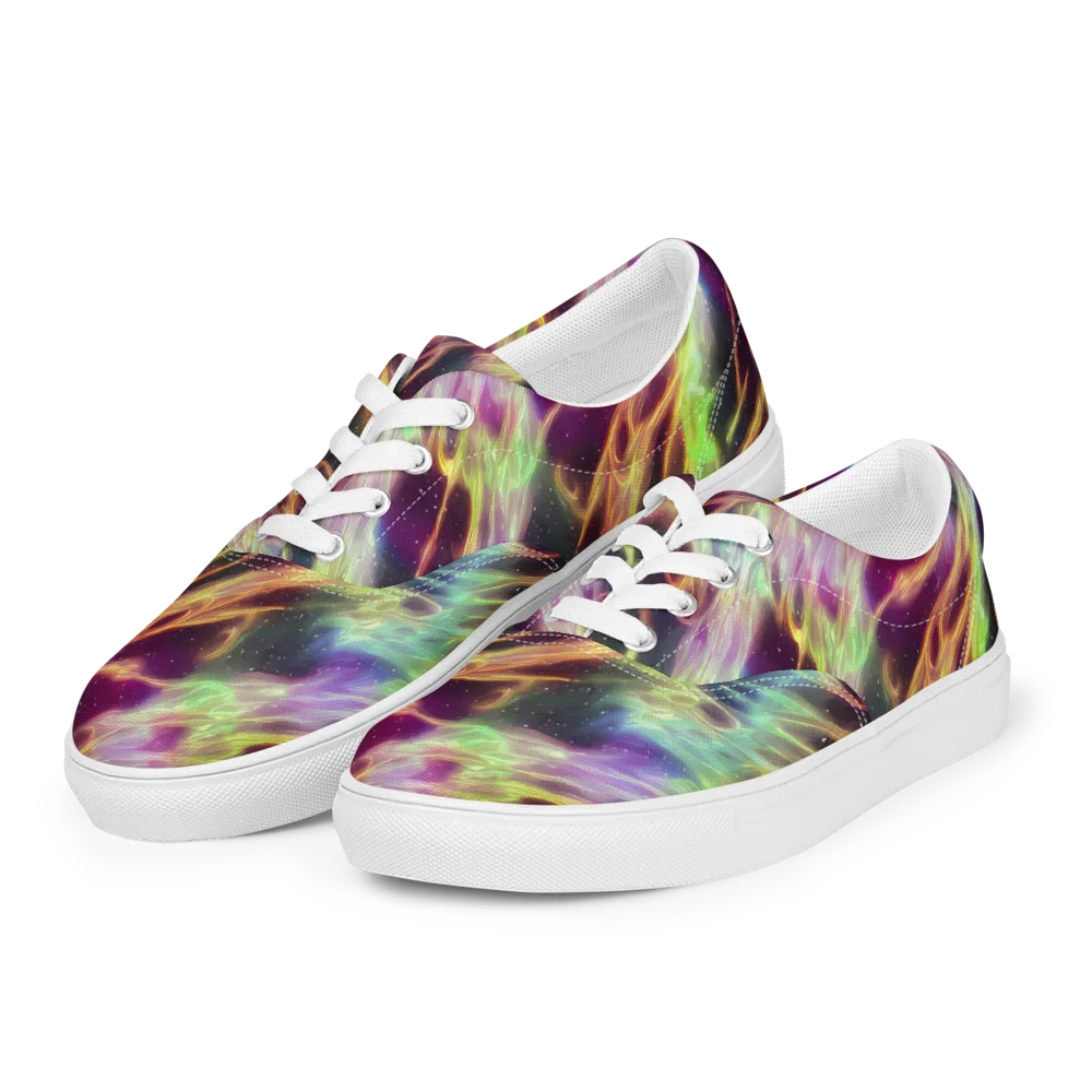 Supernova Silk on Men's Lace-Up Canvas Shoes — Left Front